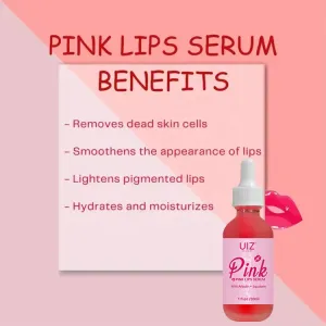 سيروم الشفاه الوردي لإزالة الشفاه الداكنة جل تفتيح وتبييض - Pink Lip Serum Dark Lip Removal Gel Whitening