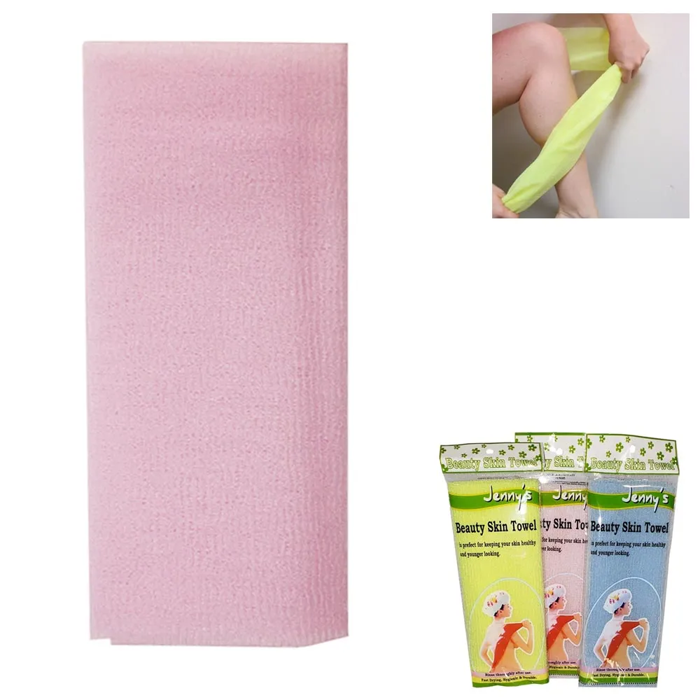 1 Exfoliating Nylon Wash Cloth Body Beauty Towel Bath Shower Scrubber Cleaner