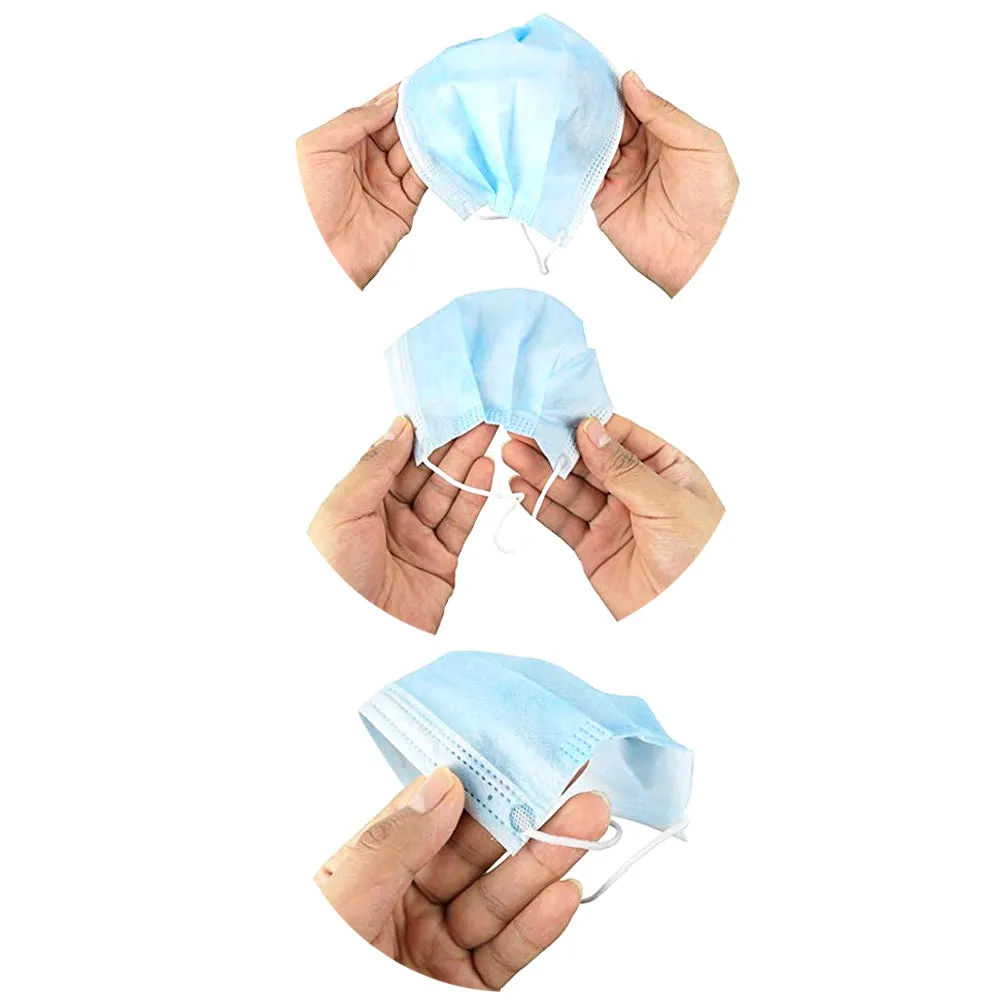 100 Disposable Face Mask Surgical Medical Dental Industrial Mouth Cover Ear Loop