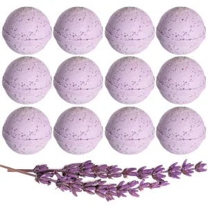 12 Pc Bath Bombs Lavender Scent Natural Fragrance Bubble Soak Spa Fizzy Fizzies