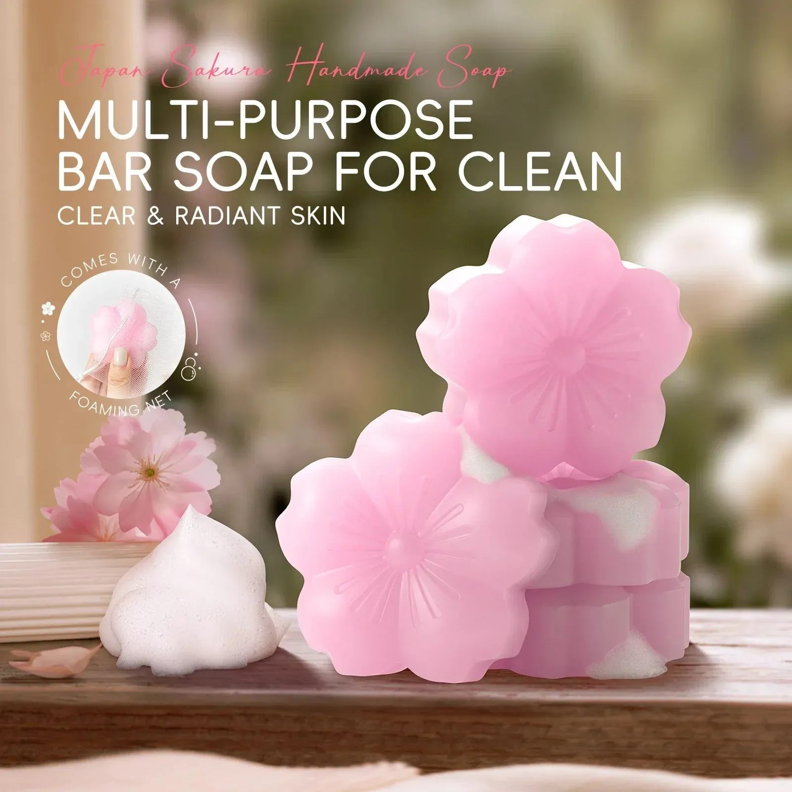 2 Piece Moisturizing Sakura Facial Soap