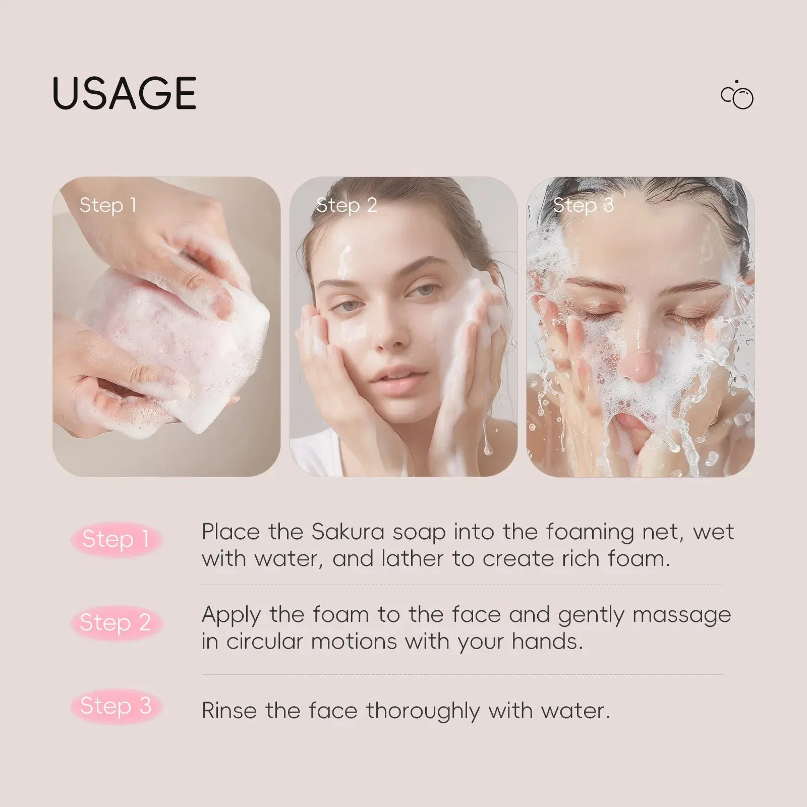 2 Piece Moisturizing Sakura Facial Soap