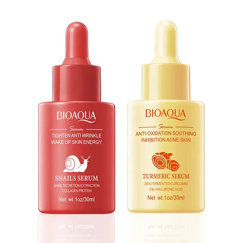 2 Piece Turmeric Snail Serum Set For Face Moisturizing & Brightening