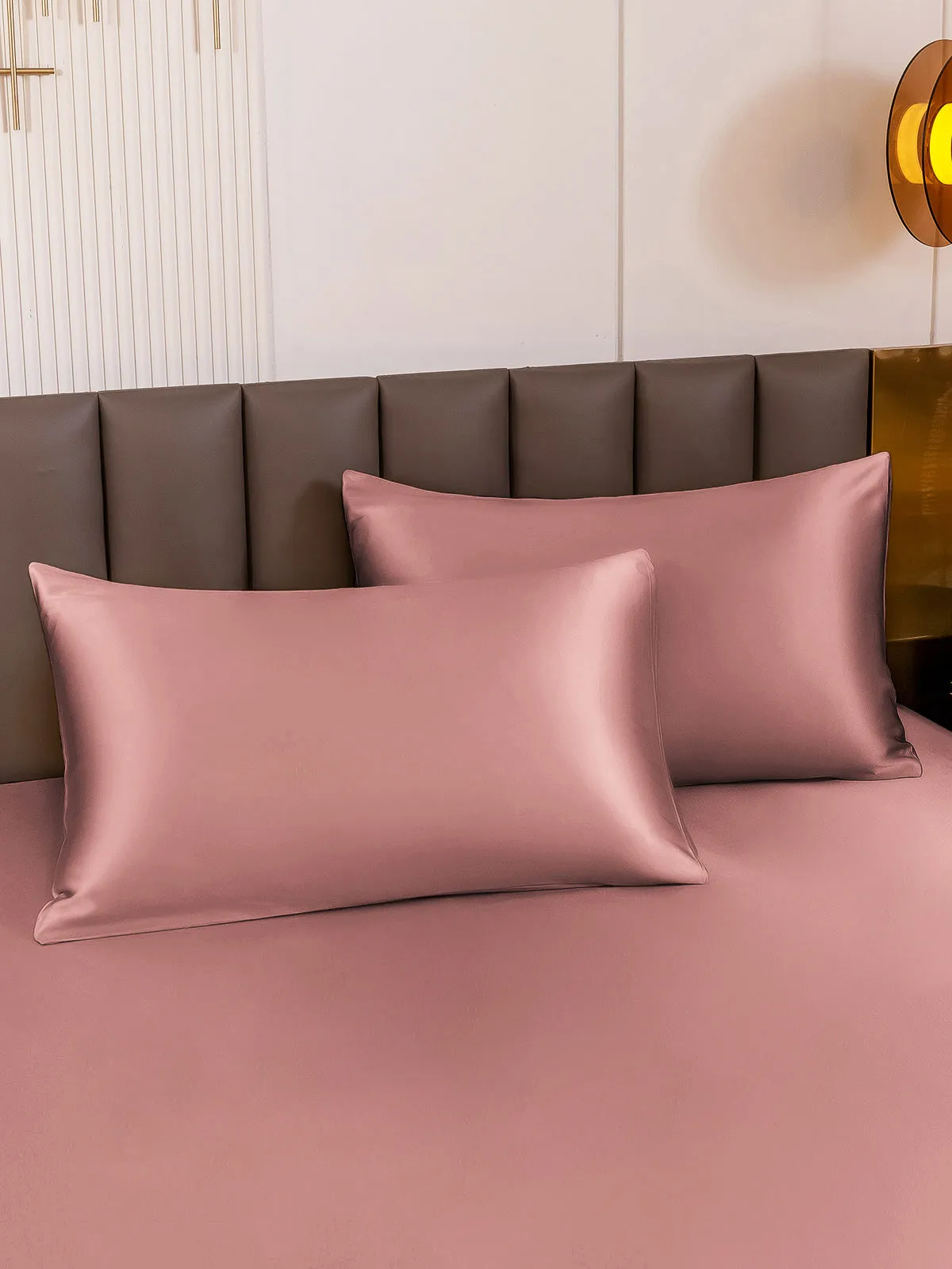 2Stk 30Momme 100% Silke Pudebetrk Bundt- Kuvert