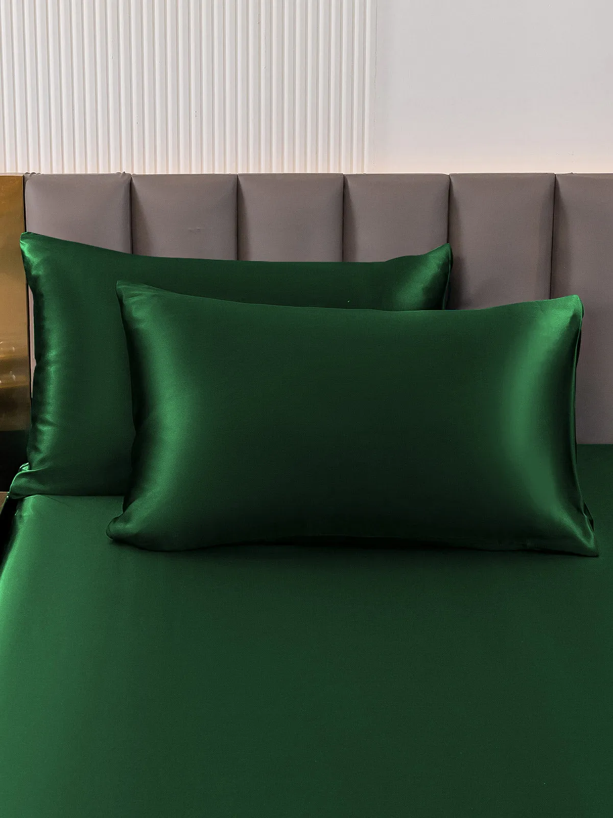 2Stk 30Momme 100% Silke Pudebetrk Bundt- Kuvert