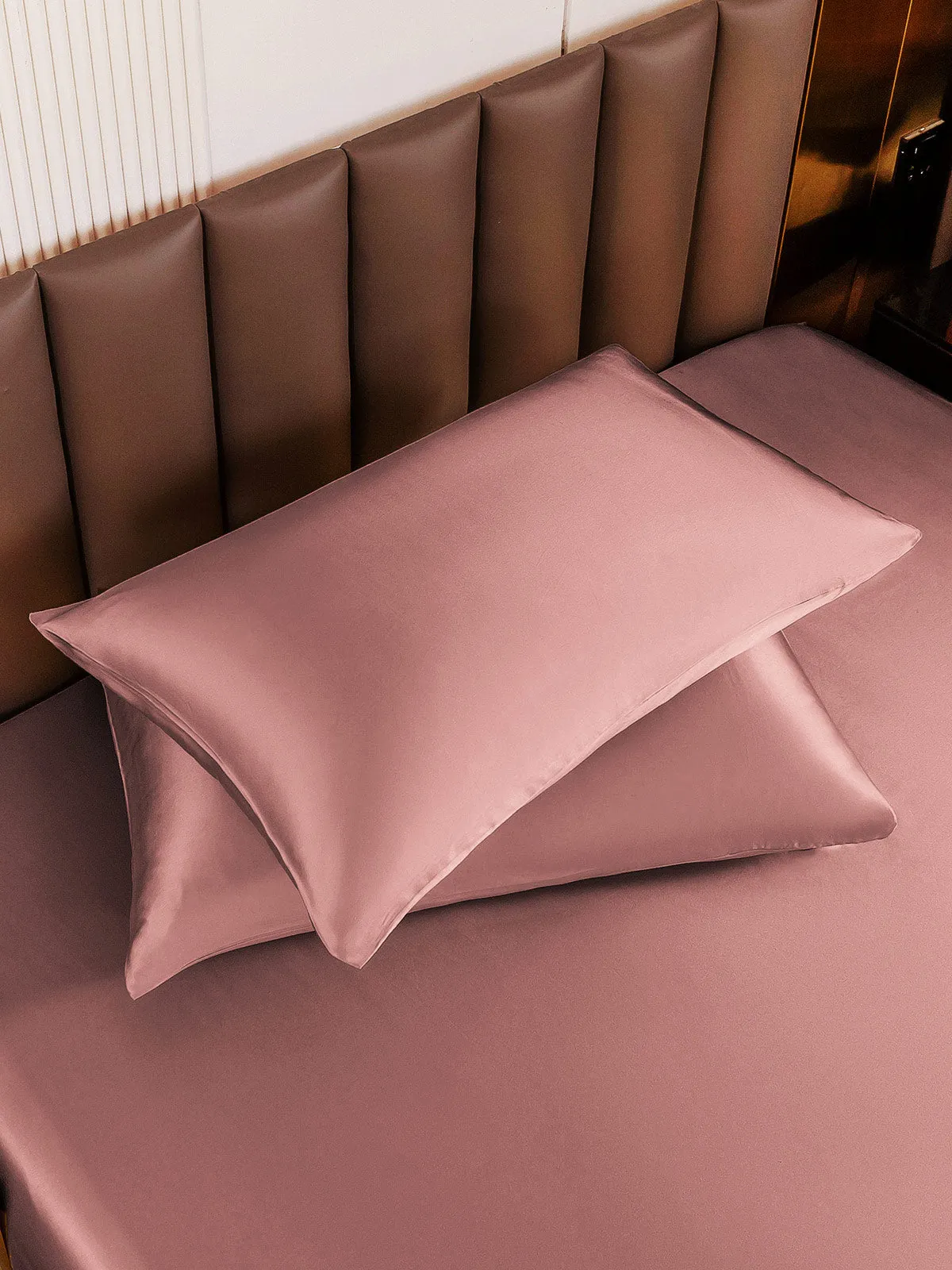 2Stk 30Momme 100% Silke Pudebetrk Bundt- Kuvert