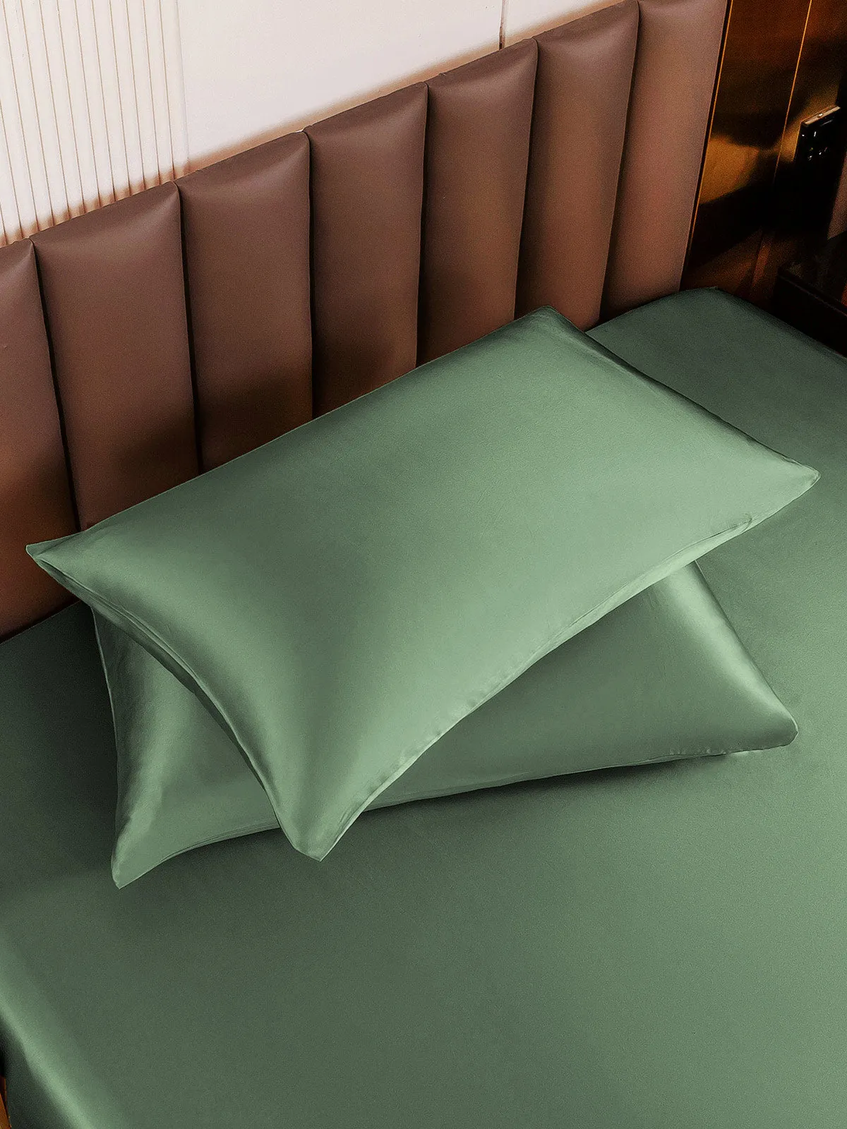 2Stk 30Momme 100% Silke Pudebetrk Bundt- Kuvert