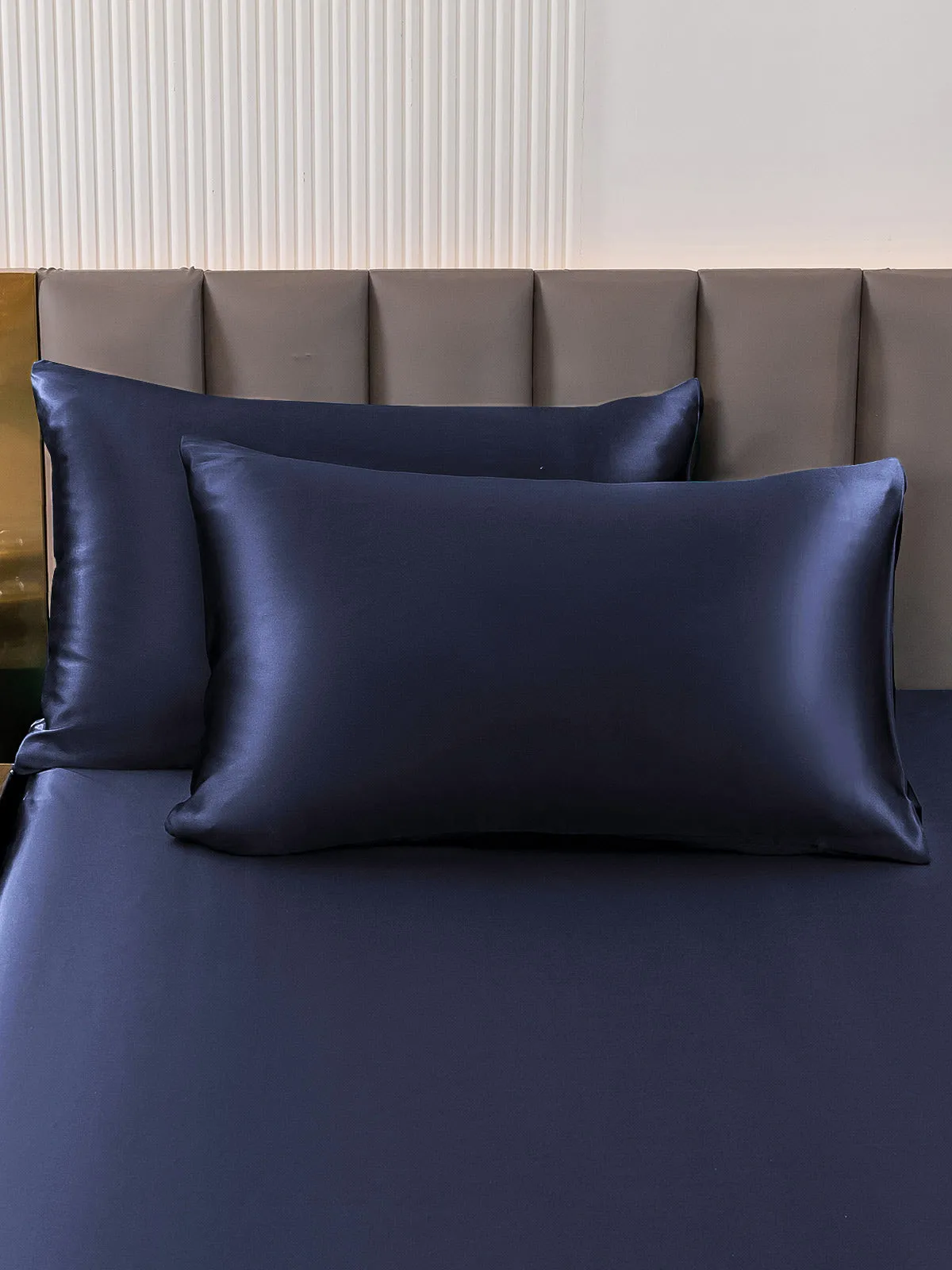 2Stk 30Momme 100% Silke Pudebetrk Bundt- Kuvert