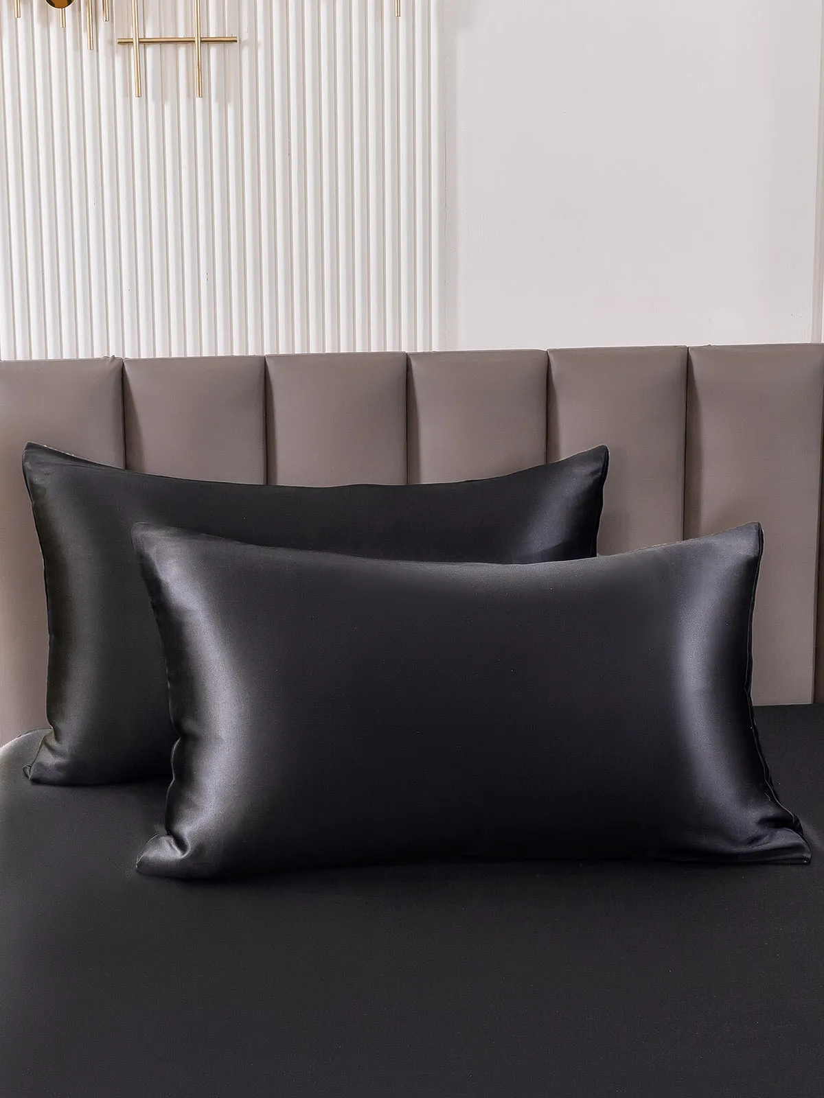2Stk 30Momme 100% Silke Pudebetrk Bundt- Kuvert