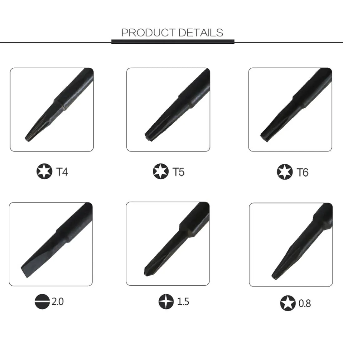 6-in-1 Magnetic Precision Screwdriver Set for Mobile Devices and Laptops