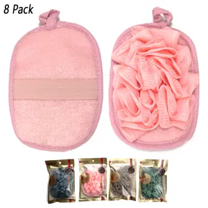 8 Pack Bath Shower Body Scrubber with Loofah Deep Clean Spa Exfoliating Dry Skin