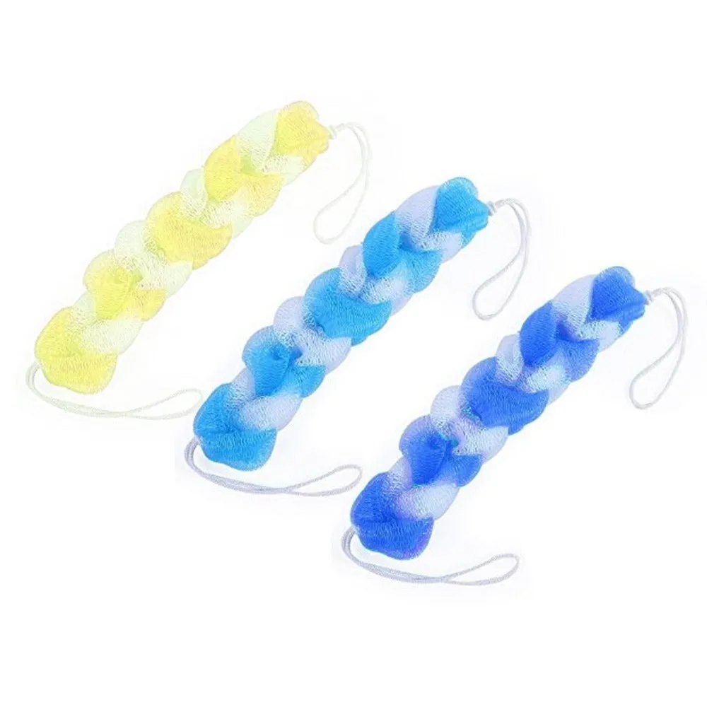 Back Scrubber Bath Shower Mesh Sponge Exfoliating Body Brush Wash Nylon Puff Spa