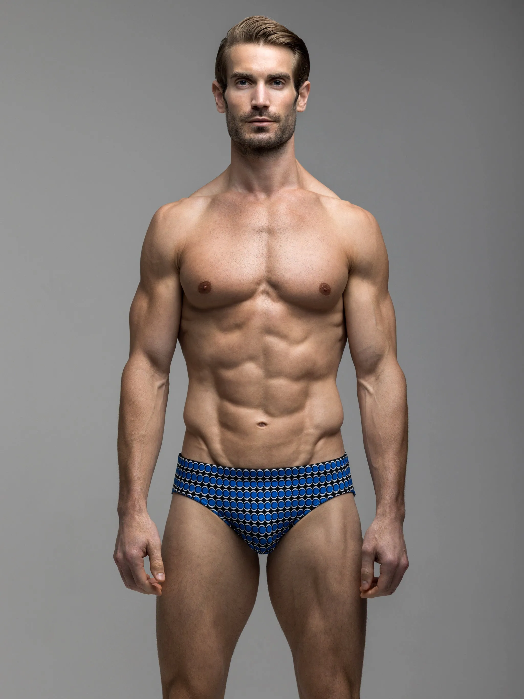 Blue Geo Dot | Deep Swim Brief