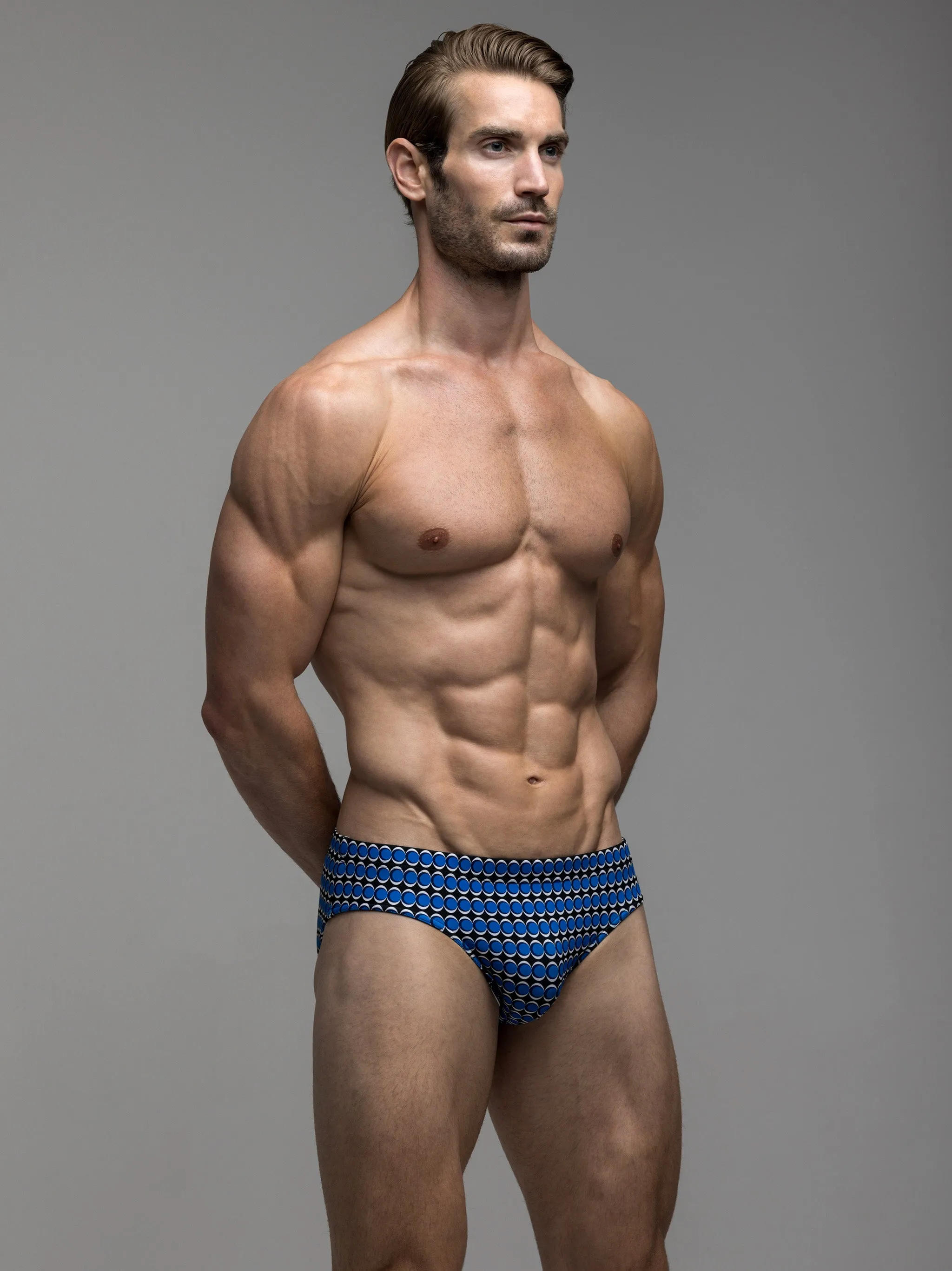 Blue Geo Dot | Deep Swim Brief