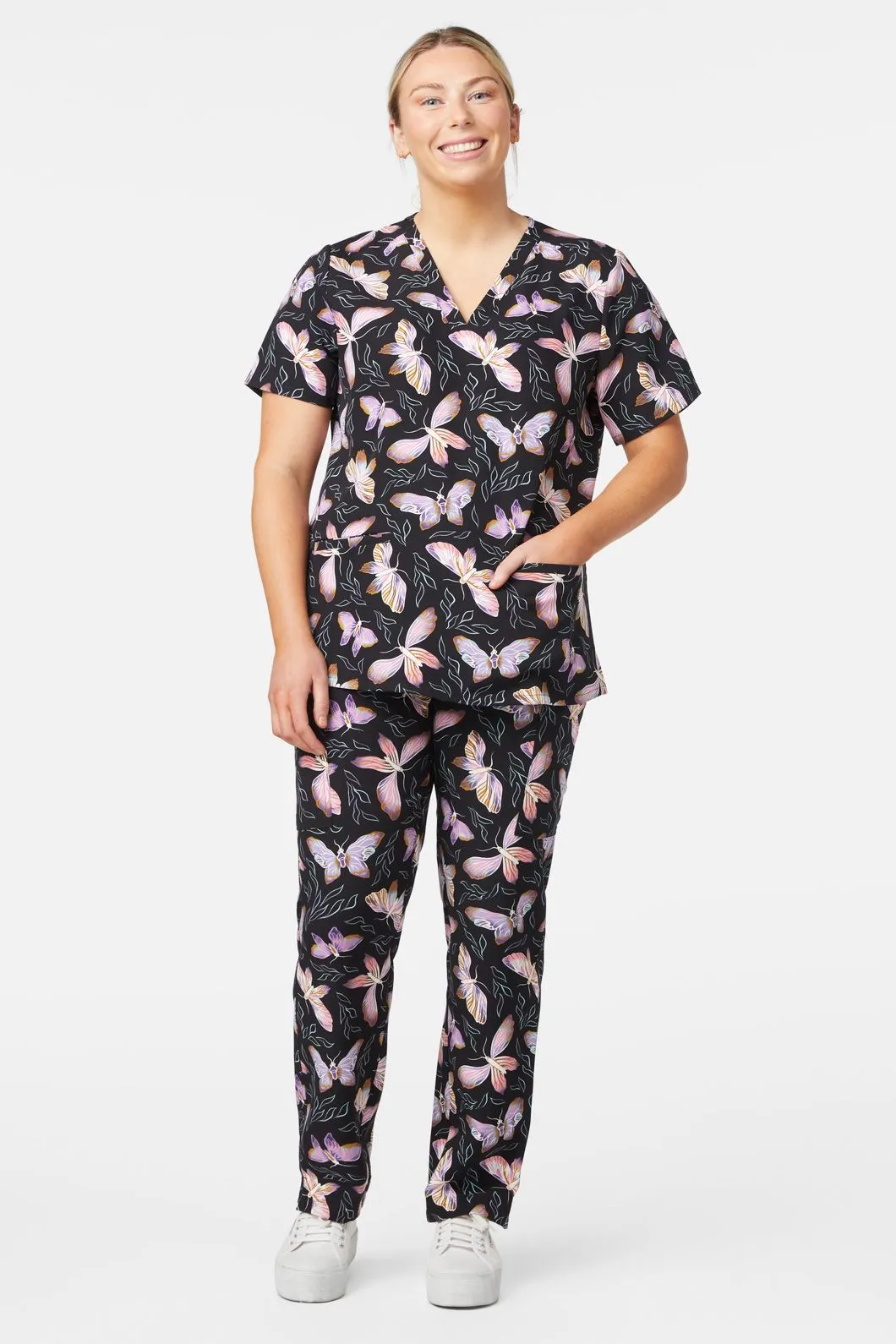 Blue Night Moth Scrub Set