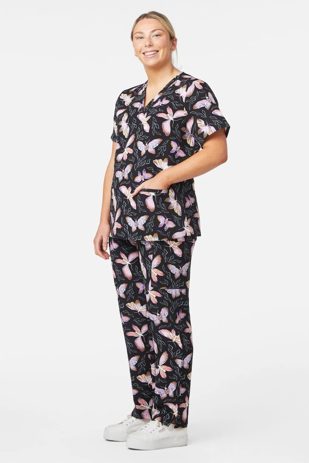 Blue Night Moth Scrub Set