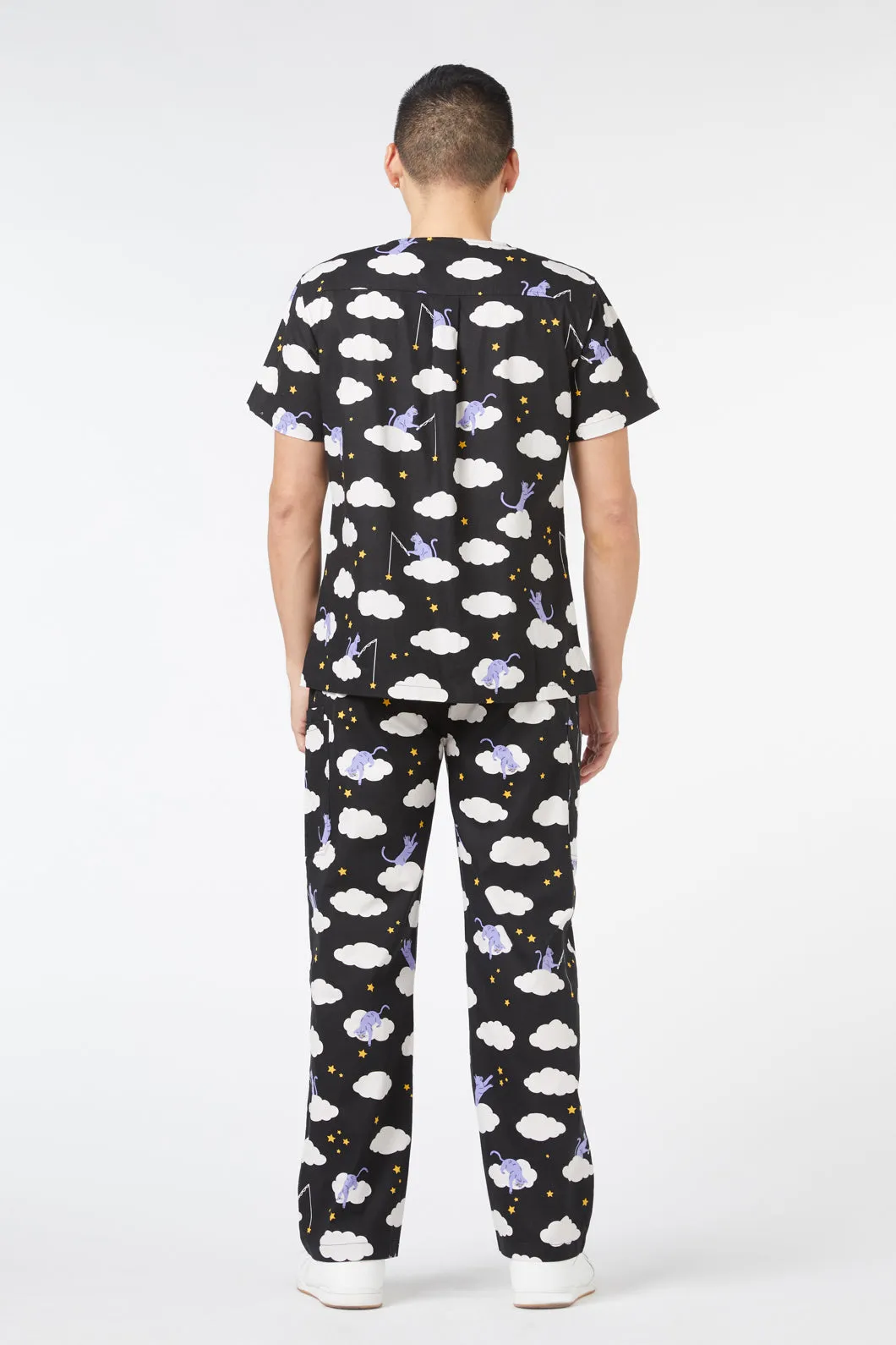 Cat In The Clouds Scrubs