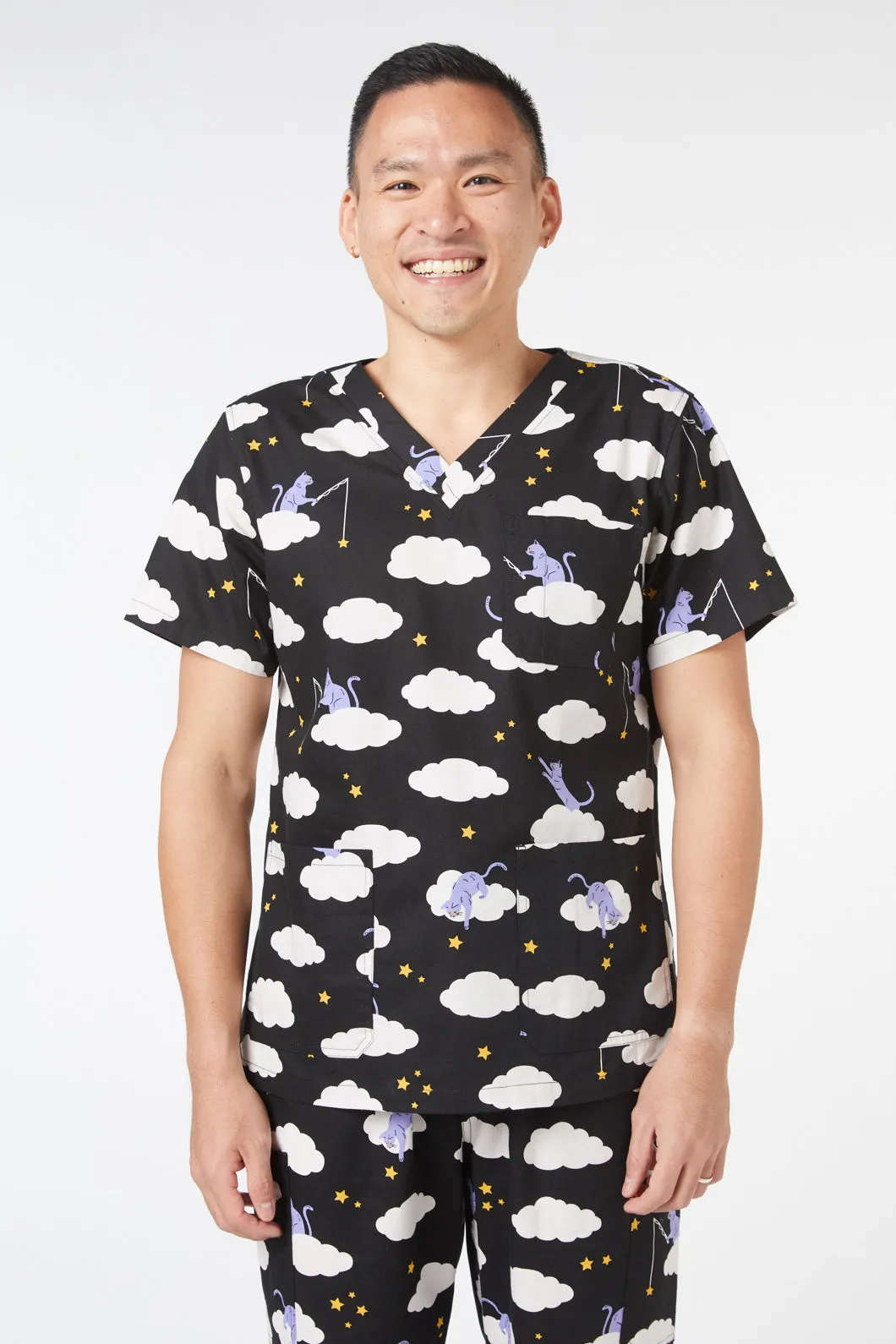 Cat In The Clouds Scrubs