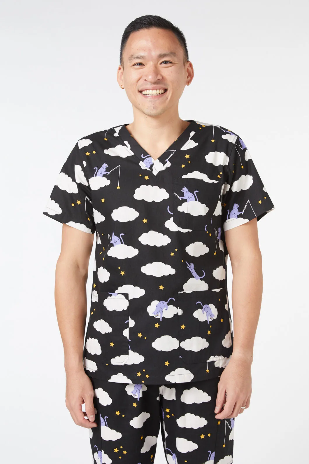 Cat In The Clouds Scrubs