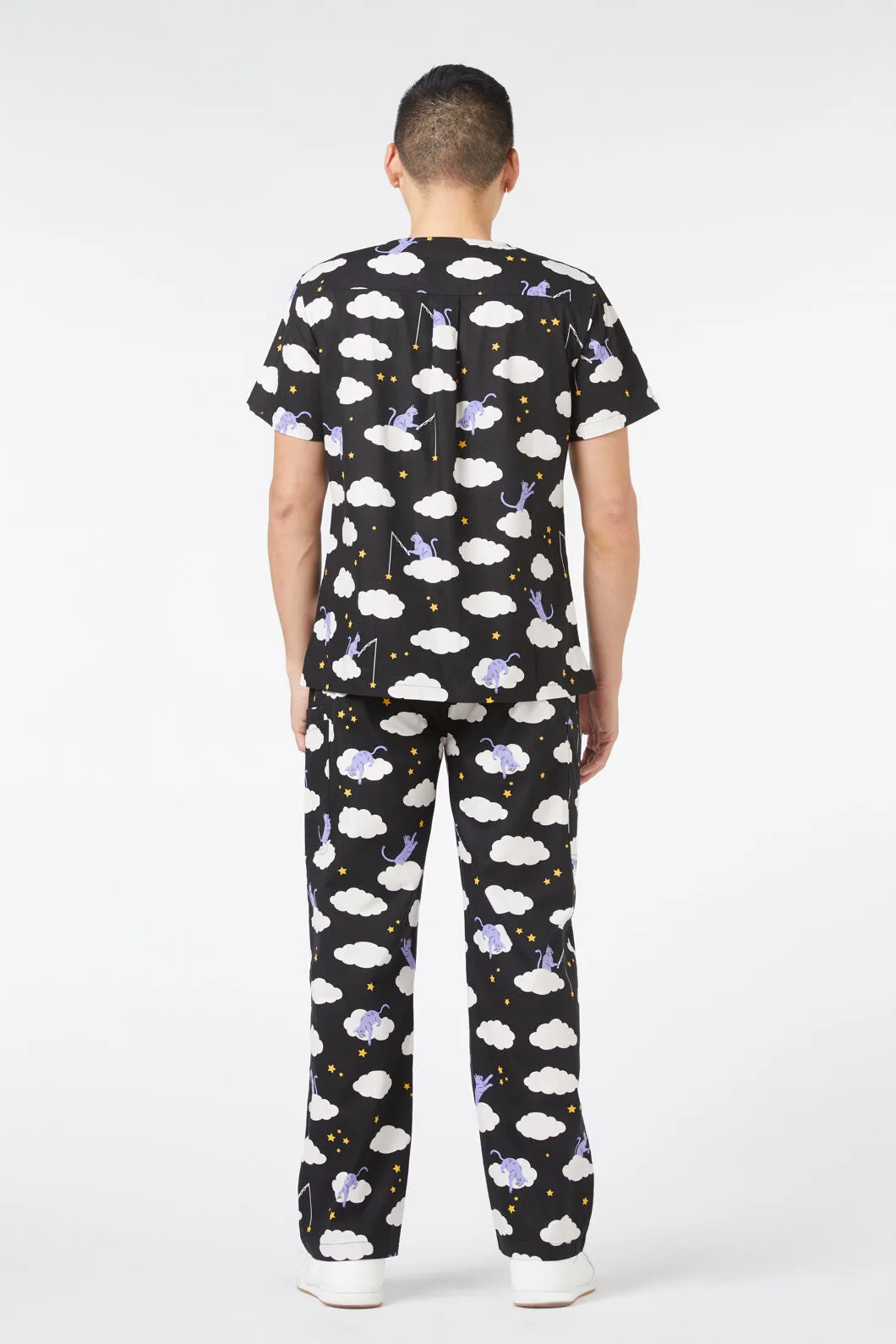 Cat In The Clouds Scrubs