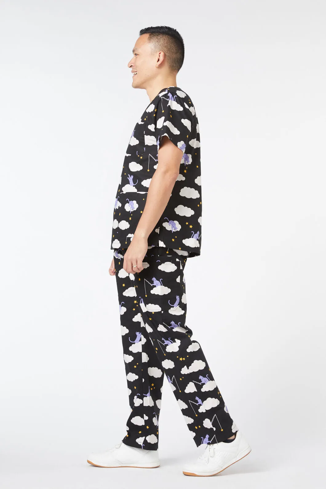 Cat In The Clouds Scrubs