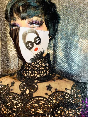 Coco Cc Luxury Designer Inspired Face Mask