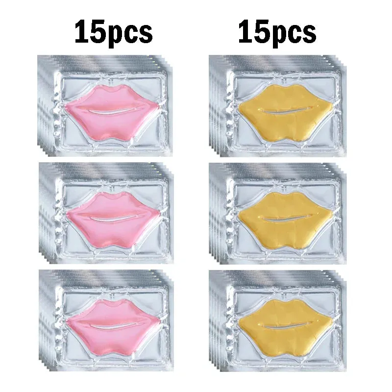 Crystal Collagen Lip Mask 30 Piece Pink Gold Plumper