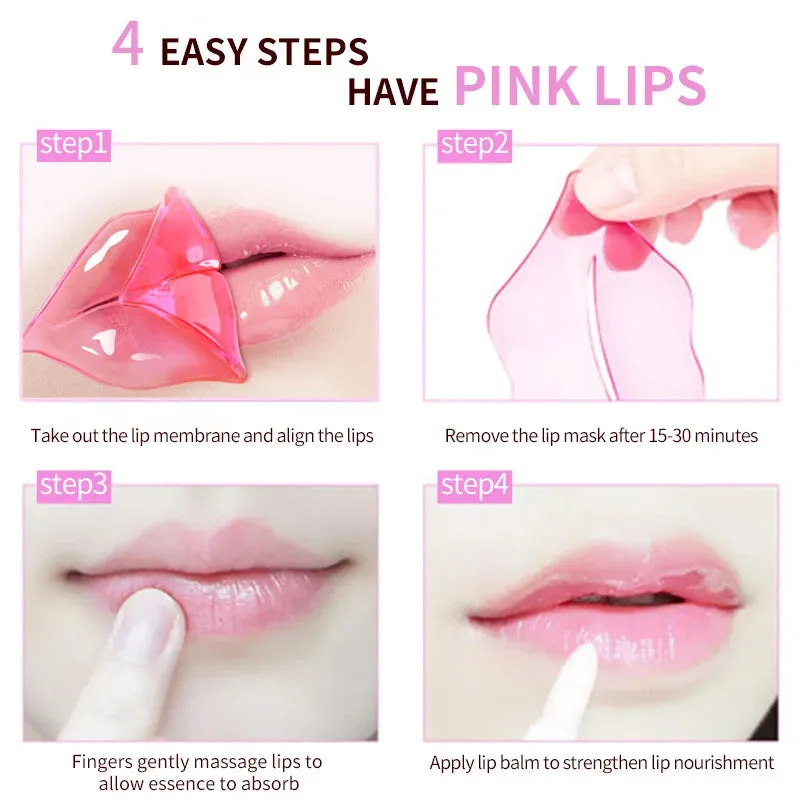 Crystal Collagen Lip Mask 30 Piece Pink Gold Plumper