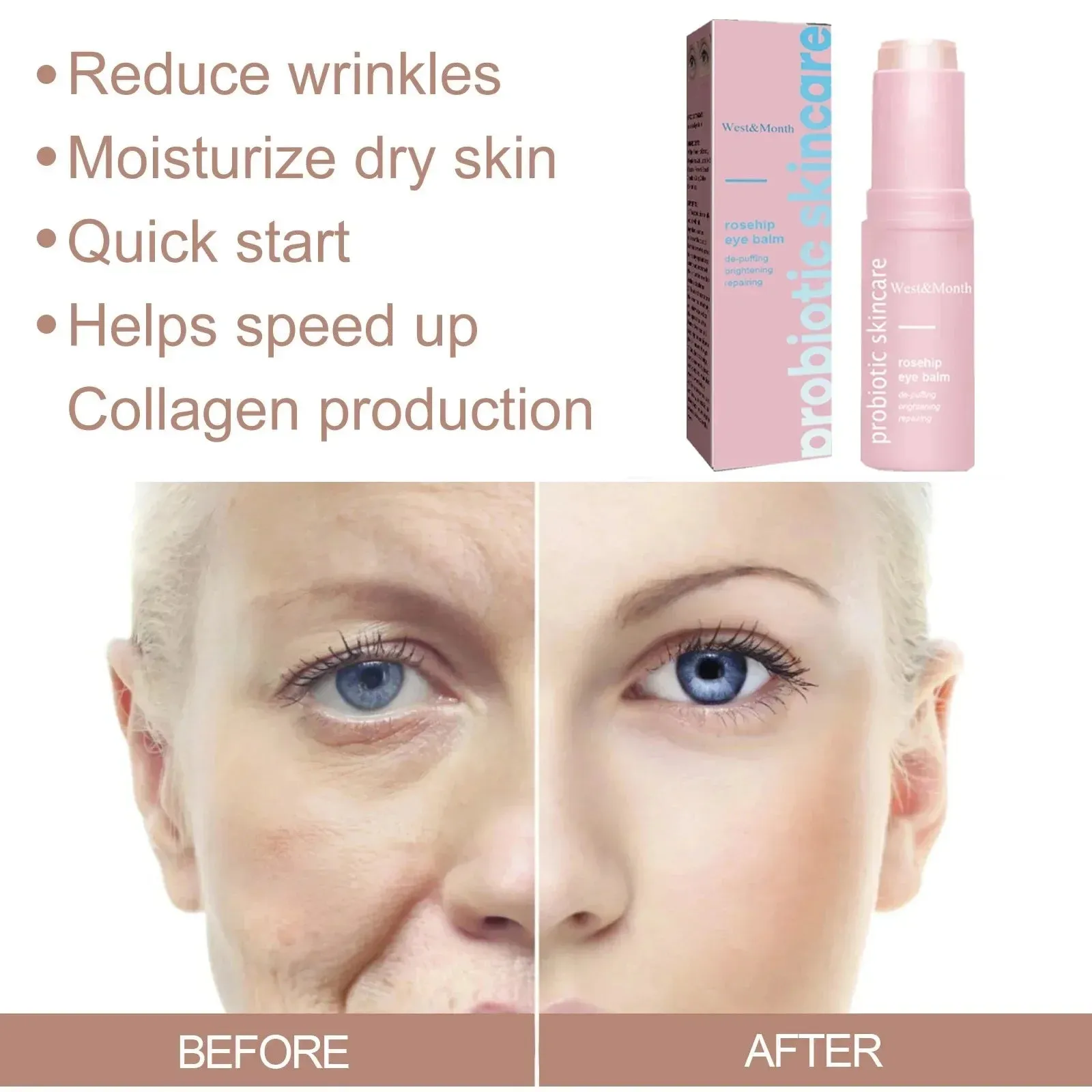 Fast Wrinkle Remover Balm Anti-Aging Fade Fine Lines Collagen Stick Moisturizing Tighten Facial Skin Care Cosmetics Quickly