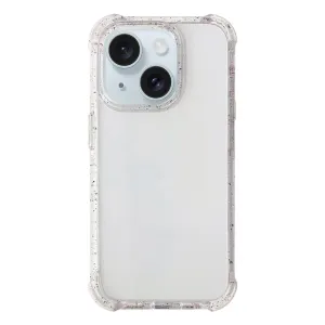For Iphone 15 Acrylic Colour Point Transparent Phone Case White