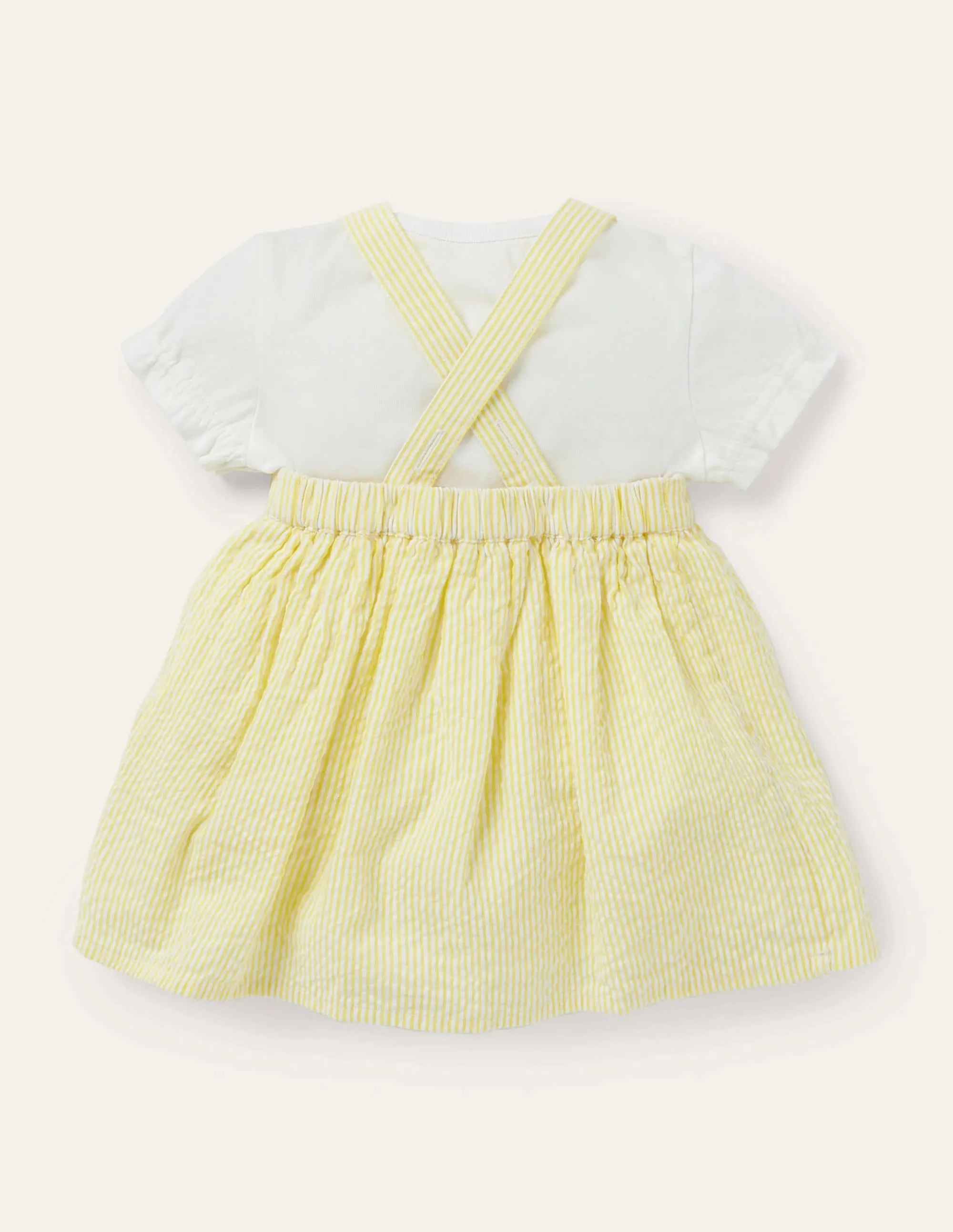 Ice Cream Pinnie Set-Ivory/Yellow Ice-Cream