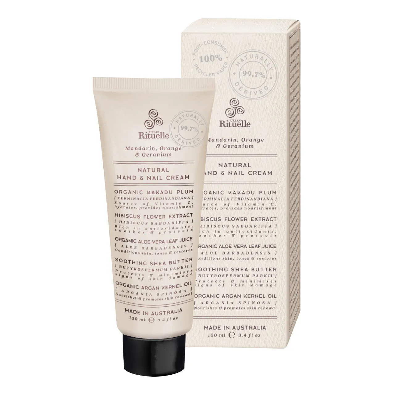 Mandarin, Orange & Geranium Natural Hand & Nail Cream