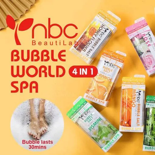 NBC Pedicure Spa Foot Care In A Box 4 Step Set - Orange Scent (Clearance)