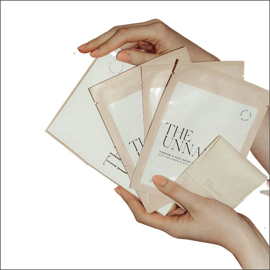 The Unnamed Facial Ritual Set 3 Sheet Masks & Rose Quartz Gua Sha